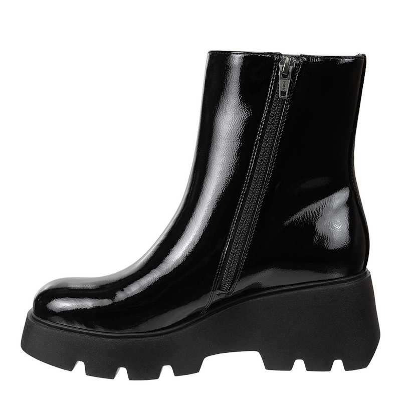 XENUS in BLACK Platform Ankle Boots