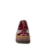 COACH in DEEP RED Platform Clogs