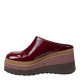 COACH in DEEP RED Platform Clogs