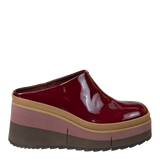 COACH in DEEP RED Platform Clogs