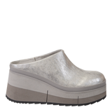 COACH in SILVER Platform Clogs