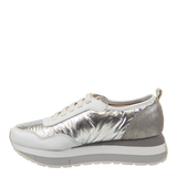 KINETIC in SILVER Platform Sneakers