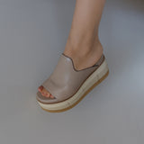 FLOW in BEIGE Platform Sandals
