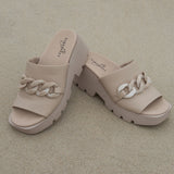 ISO in BEIGE Platform Sandals