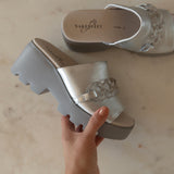 ISO in SILVER Platform Sandals