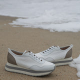 KINETIC in WHITE PEARL Platform Sneakers