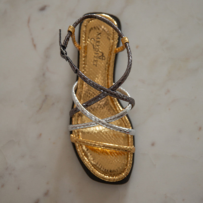 MINIMALIST in PEWTER Flat Sandals – Nakedfeet Shoes