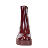XENUS in DEEP RED Platform Ankle Boots
