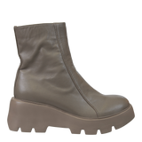 XENUS in GREIGE Platform Ankle Boots