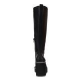 APEX in BLACK Wedge Knee High Boots