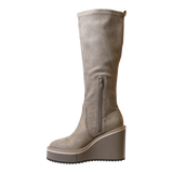 APEX in GREIGE Wedge Knee High Boots