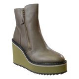 AVAIL in GREIGE Wedge Ankle Boots