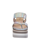 FLUX in SILVER Platform Sandals