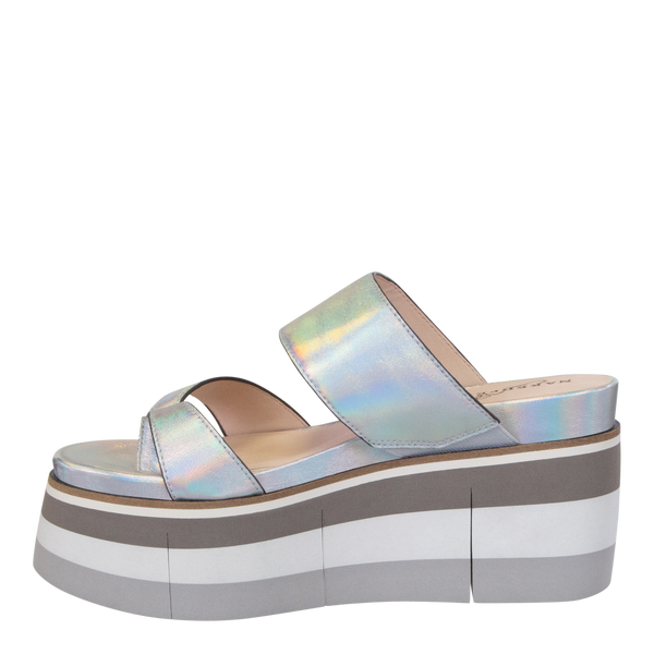 FLUX in SILVER Platform Sandals