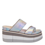 FLUX in SILVER Platform Sandals