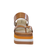 FLUX in TAN Platform Sandals