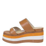 FLUX in TAN Platform Sandals