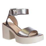 ICONOCLAST in GUNMETAL Heeled Sandals