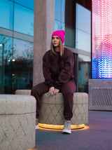 ESSEX in GREIGE Platform High Top Sneakers