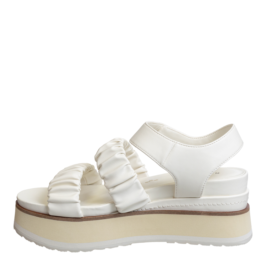 White chunky platform sales sandals