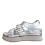 SENSOR in SILVER Platform Sandals