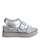 SENSOR in SILVER Platform Sandals