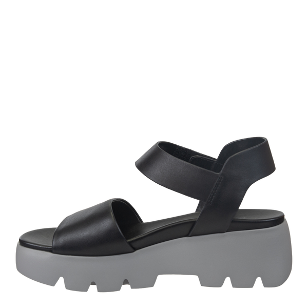 ALLOY in BLACK GREY Platform Sandals