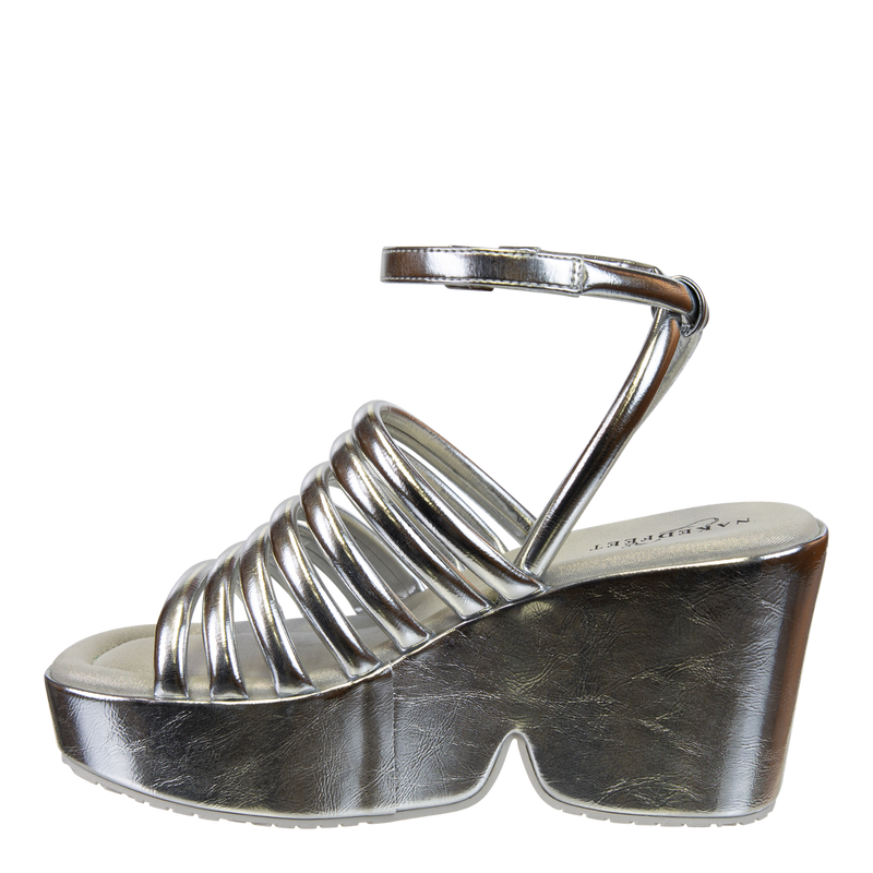ANTIPODE in SILVER Heeled Sandals