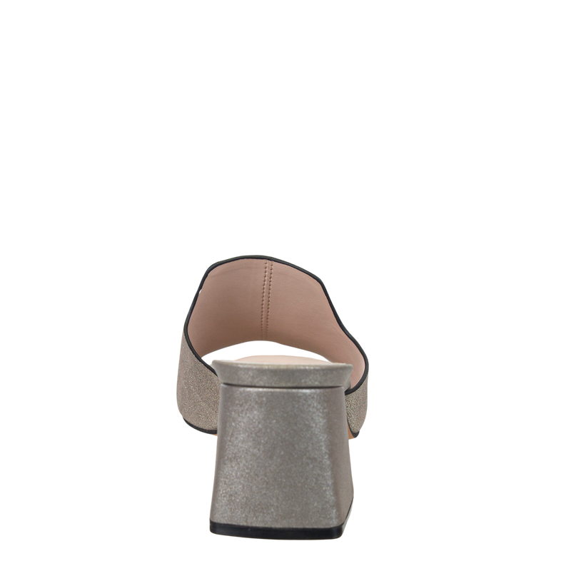 Austere in Silver Grey Heeled Sandals Women's Shoes by NAKED