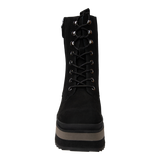 BURNOUT in BLACK Platform Combat Boots