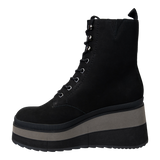 BURNOUT in BLACK Platform Combat Boots
