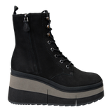 BURNOUT in BLACK Platform Combat Boots