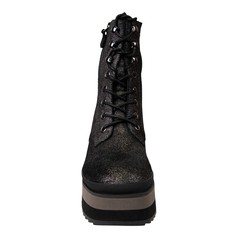 BURNOUT in GREY Platform Combat Boots