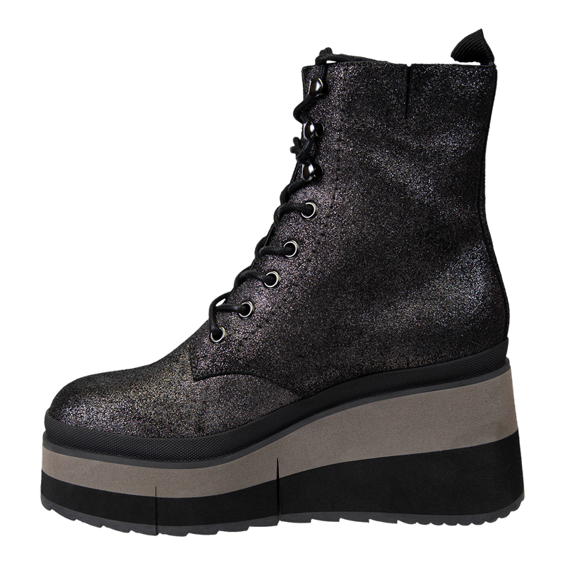BURNOUT in GREY Platform Combat Boots