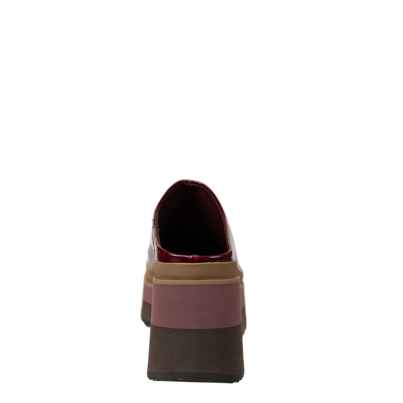COACH in DEEP RED Platform Clogs