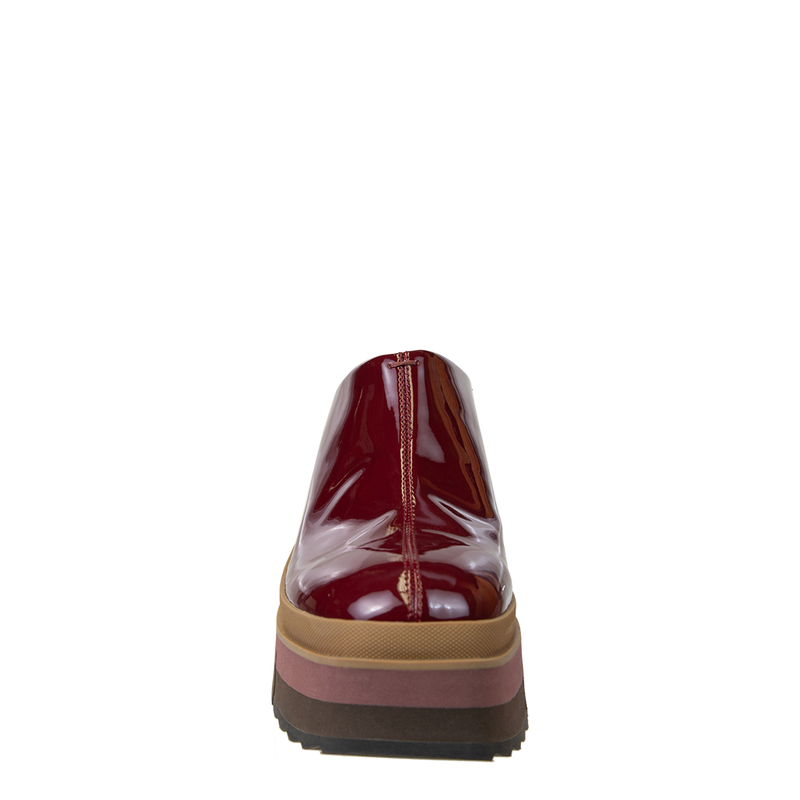 COACH in DEEP RED Platform Clogs