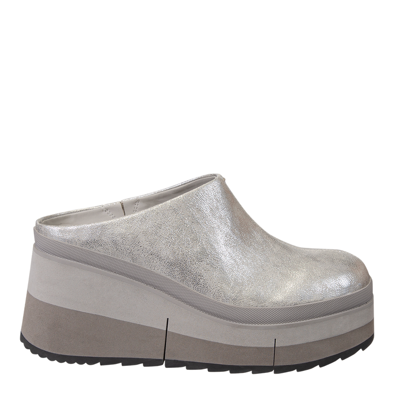COACH in SILVER Platform Clogs Nakedfeet Shoes