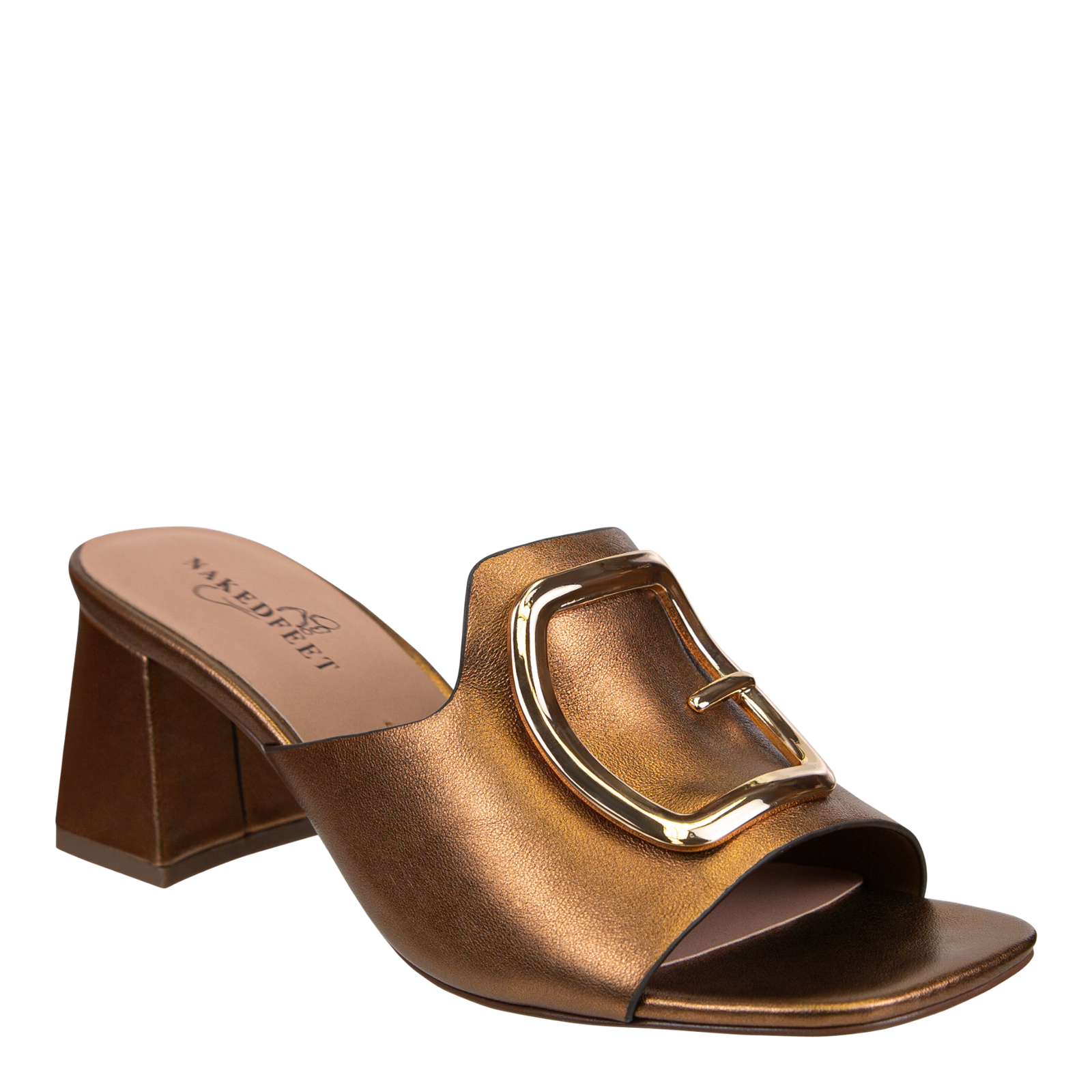 Hot bronze sandals low heel Store - Main Image