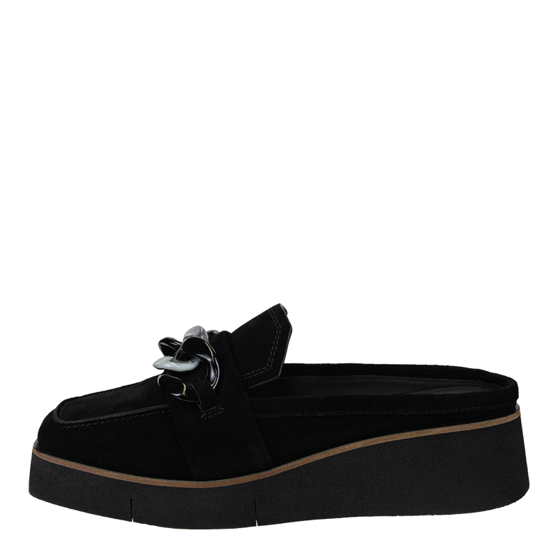 ELECT in BLACK SUEDE Platform Mules