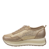 KINETIC in GOLD RAFFIA Platform Sneakers