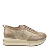 KINETIC in GOLD RAFFIA Platform Sneakers