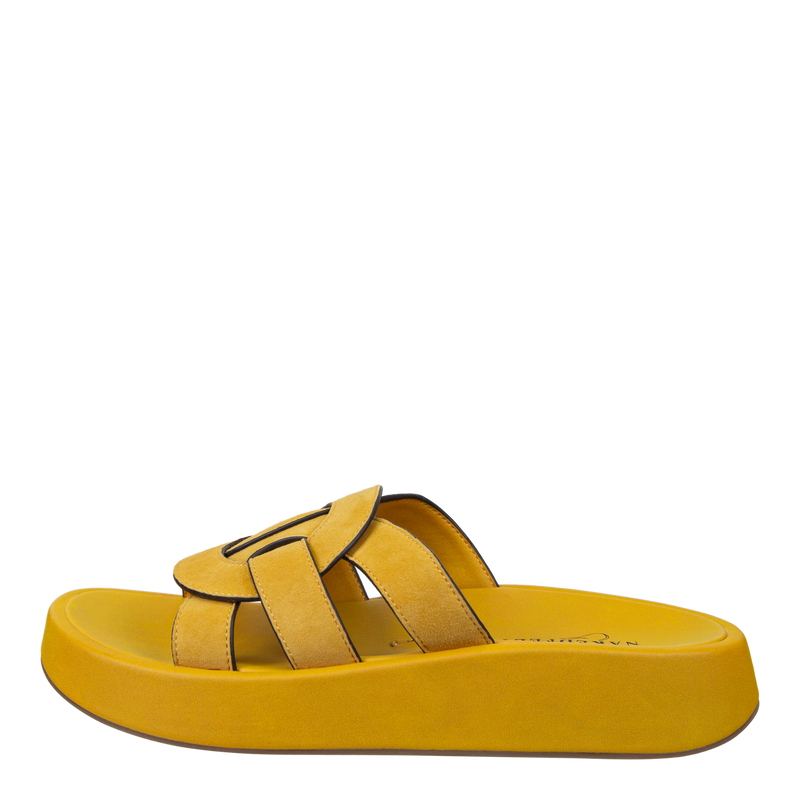 Yellow chunky sandals hotsell