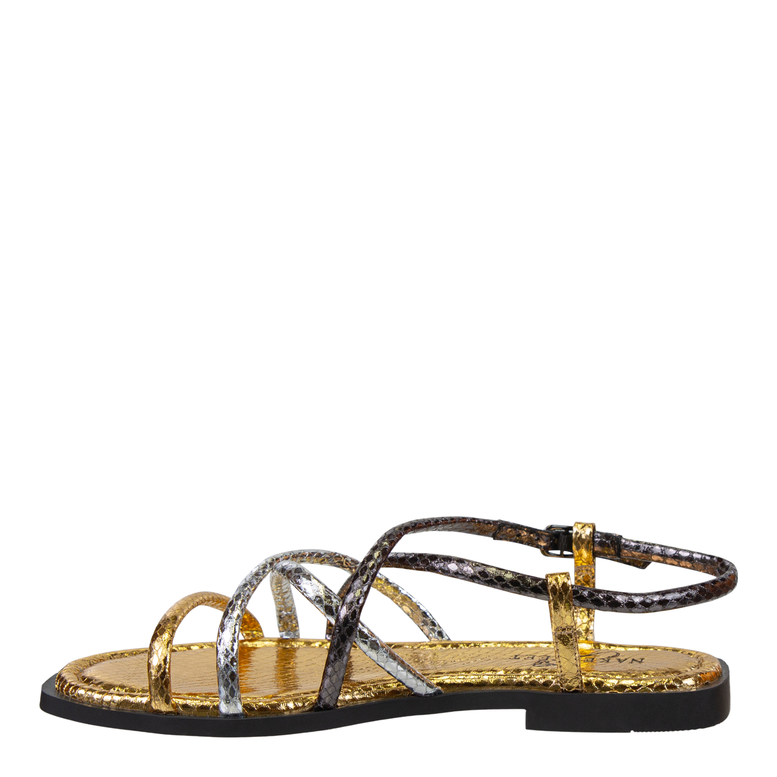 MINIMALIST in PEWTER Flat Sandals – Nakedfeet Shoes