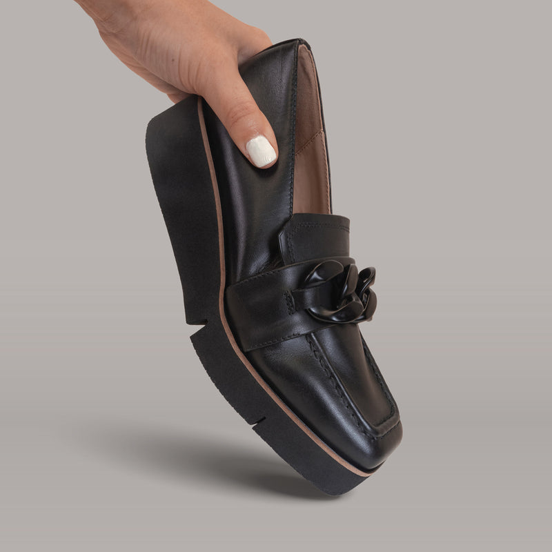 PRIVY in BLACK Platform Loafers