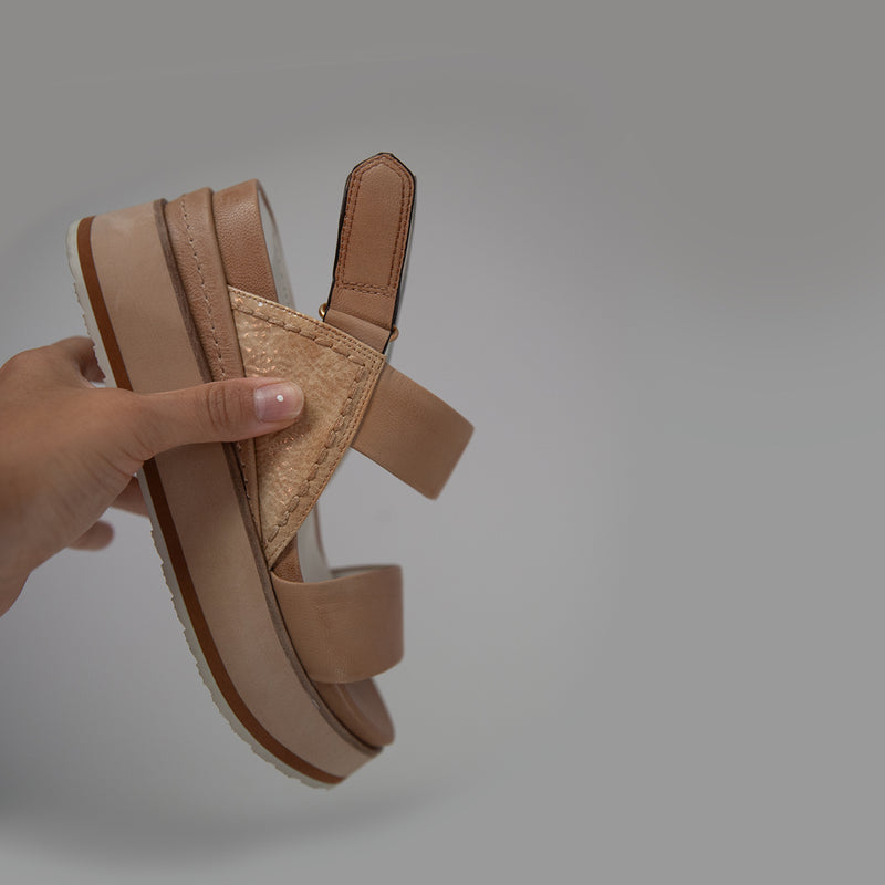 DIMENSION in ECRU Platform Sandals