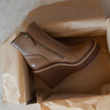 AVAIL in BROWN Wedge Ankle Boots