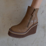 AVAIL in BROWN Wedge Ankle Boots