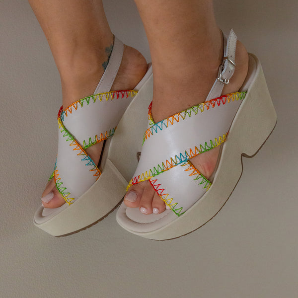 TOFINO in WHITE Heeled Sandals