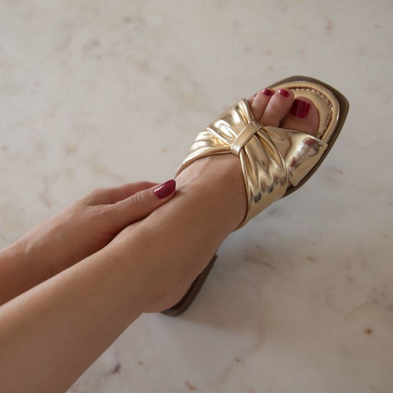 GOA in GOLD Flat Sandals Nakedfeet Shoes GOA in GOLD Flat Sandals Nakedfeet Shoes