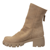 PROTOCOL in BEIGE Heeled Mid Shaft Boots